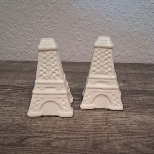 Chic Cream Eiffel Tower Salt and Pepper Shakers